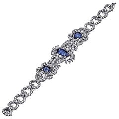 20.73 Carat Sapphire and Diamond Bracelet