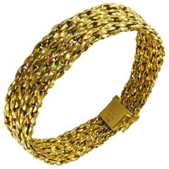 Retro Tiffany & Co.  Yellow Gold Woven Bracelet