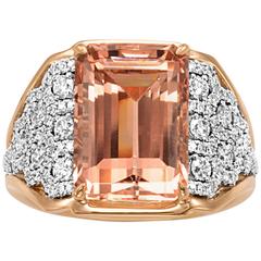 Frederic Sage 6.81 Carat Morganite Diamond Ring 9