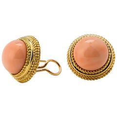 Classic Angel Skin Coral gold Earrings 7