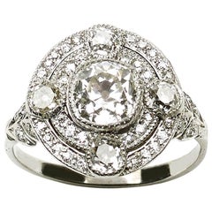 1920s Diamond Platinum Ring