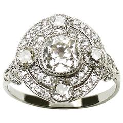 1920s Diamond Platinum Ring 2