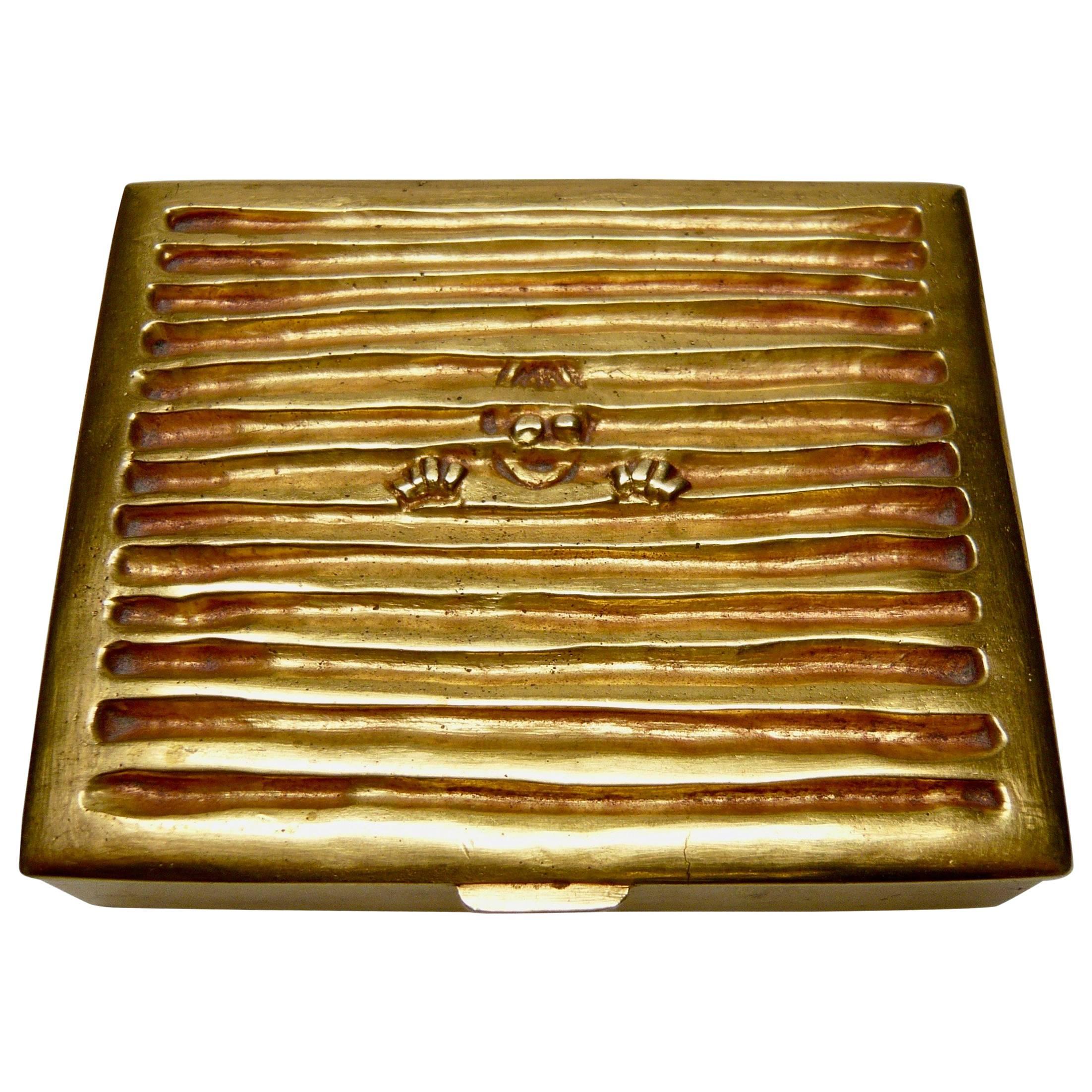 Line Vautrin Rare Jalousie cigarette box, circa 1940s