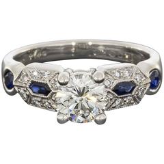 Tacori Certified Diamond Platinum Engagement Ring