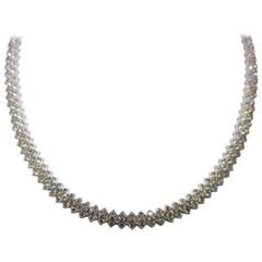 Three-Row Diamond Necklace