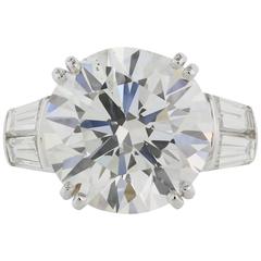 9.04 Carat GIA Certified Round Brilliant Cut Diamond Platinum Engagement Ring 10