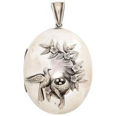 Sterling Silver Victorian Locket Shows Parental Devotion