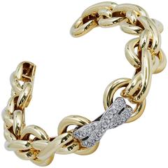 Tiffany & Co. Paloma Picasso Diamond Yellow Gold Platinum Bracelet 