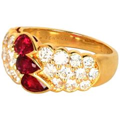 Louis Gérard Ruby Diamond Yellow Gold Ring