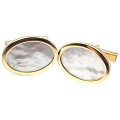 Tiffany & Co. Mother-of-Pearl Yellow Gold Cufflinks