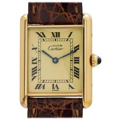 Cartier Vermeil Tank Louis Quartz Wristwatch, circa 1990s