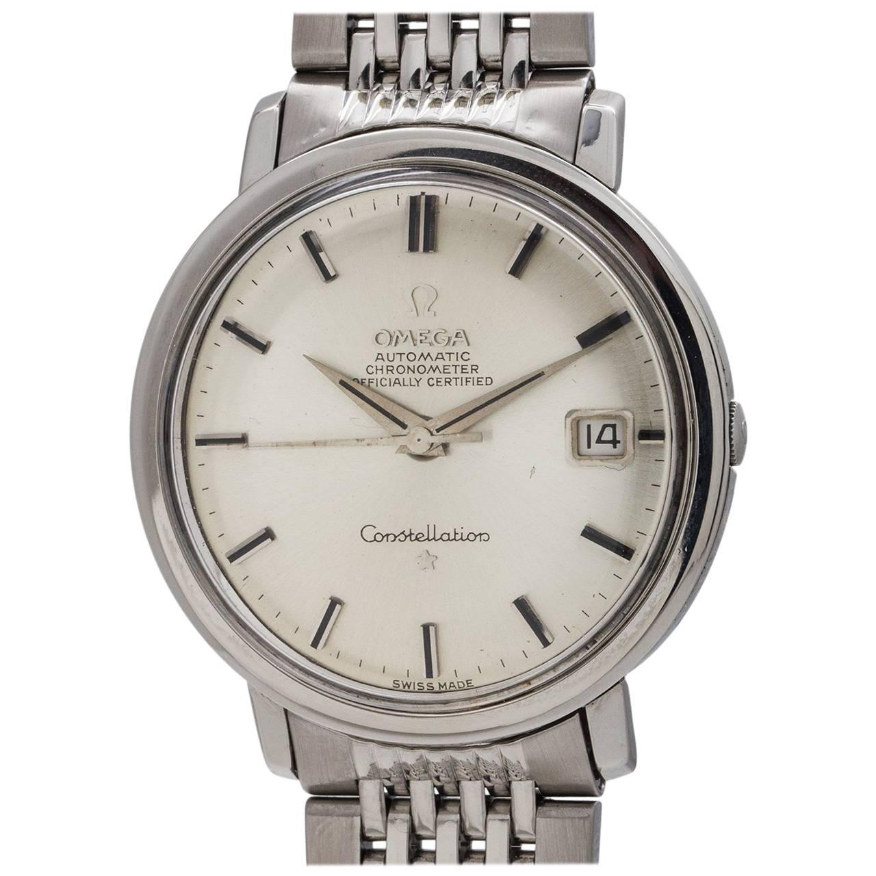 Omega Stainless Steel Constellation Automatic Wristwatch Ref 168.000, circa 1963