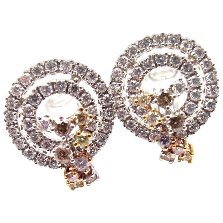 Damiani Sophia Loren Collection Diamond White Gold Earrings At 1stdibs Damiani Sophia Loren Collection Diamond White Gold Earrings For