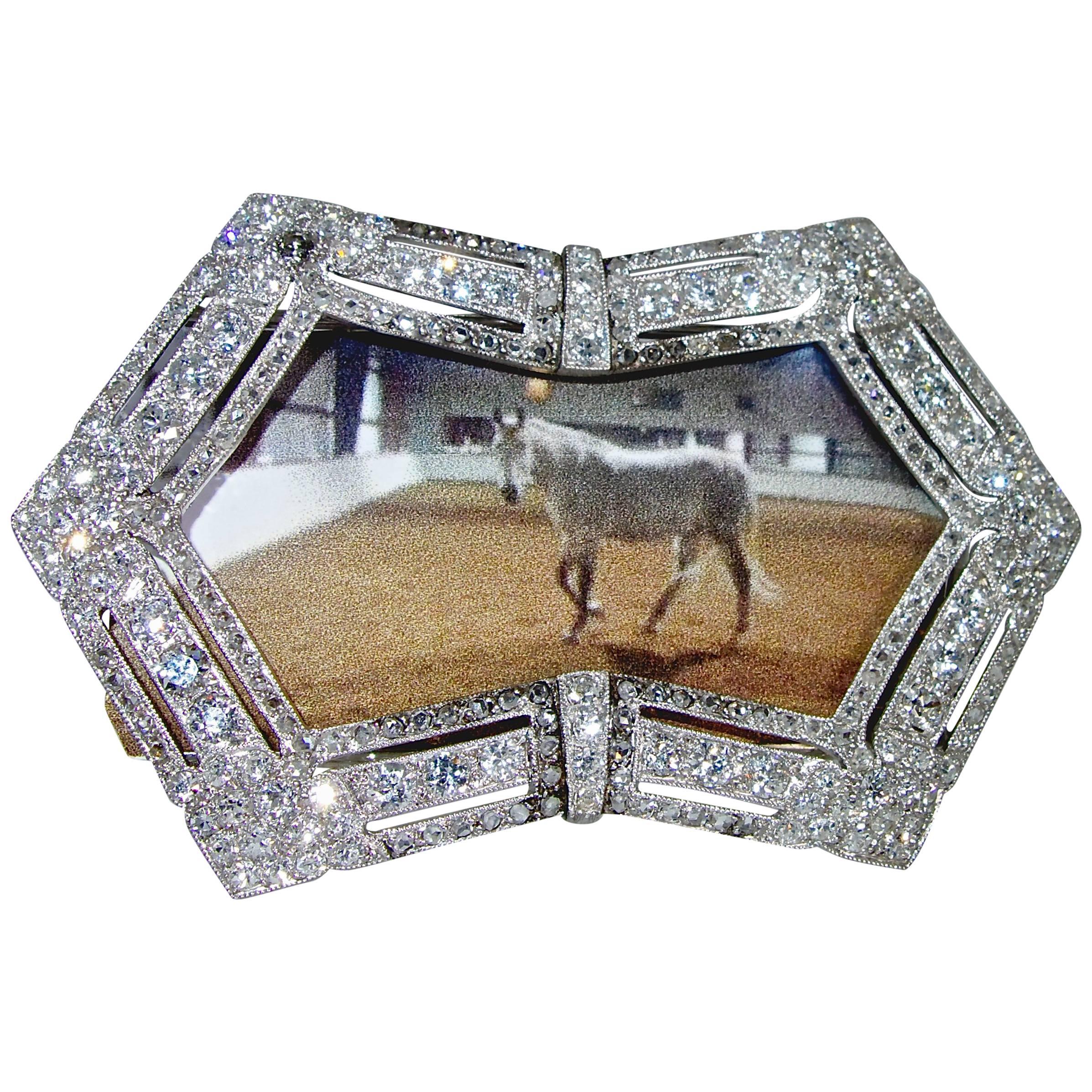 Edwardian French Diamond Platinum Picture Frame, circa 1915