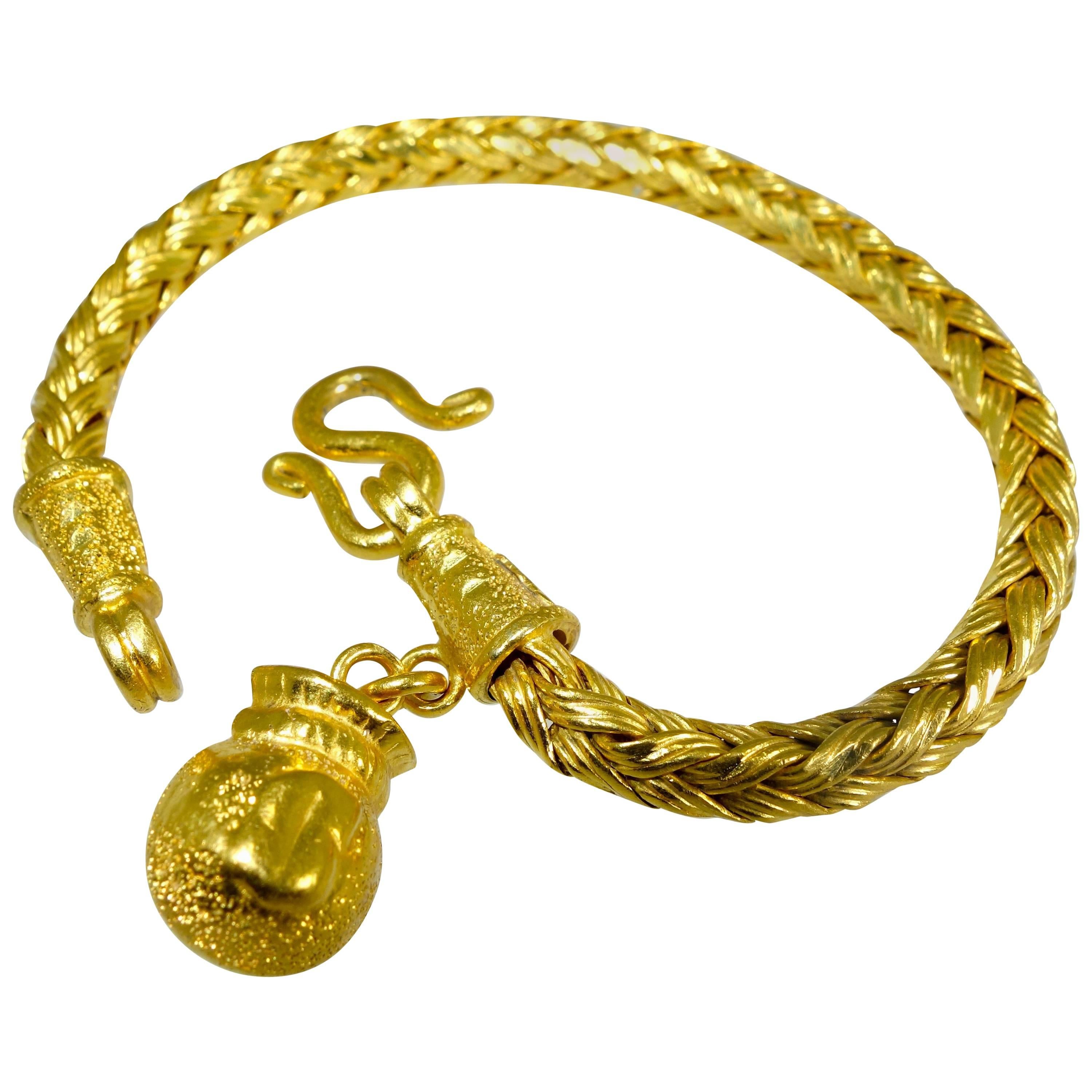 High Gold Braided Bracelet
