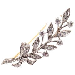 Tiffany & Co. Art Deco Diamond Palladium Branch Pin Brooch