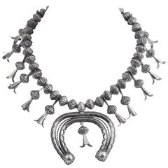 Silver Squash Blossom Necklace 4