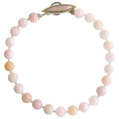 Morganite Beryl Pink Zircon Mother-of-Pearl Opal Choker Necklace