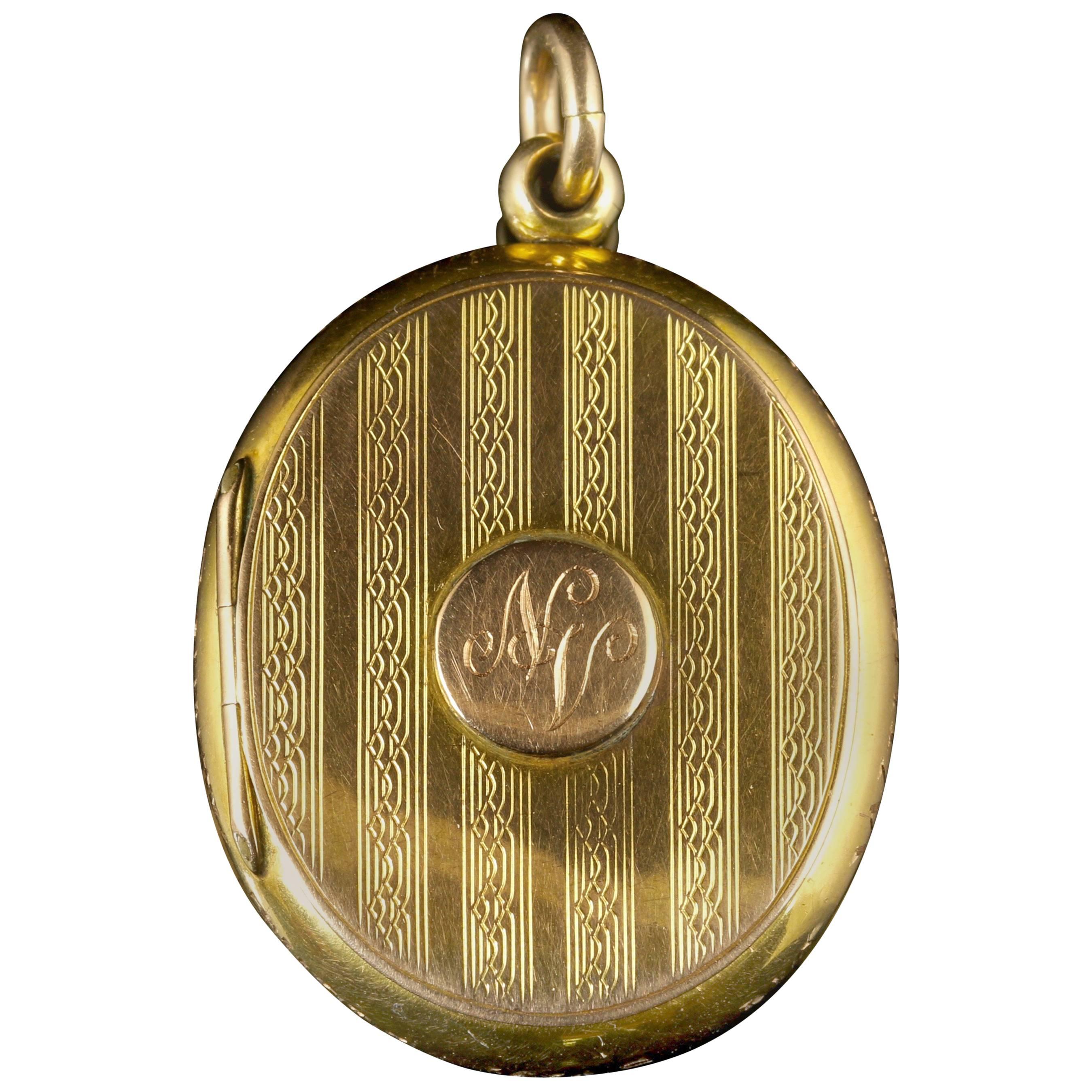 Antique Victorian Gold, circa 1900 Family Locket For Sale