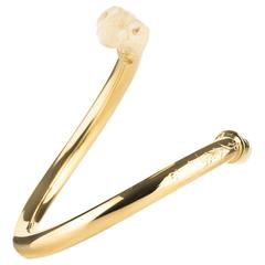Couleurs de Géraldine Yellow Gold Diamond Nuvory Tagua Snake Cuff Bracelet 