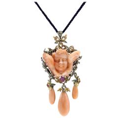Luise Gold Silver Diamond Ruby Emerald Sapphire Pendant 3