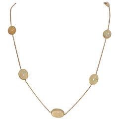 Marion Jeantet Opal Cabochons Yellow Gold Necklace