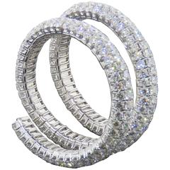 Andrew Fabrikant Spiral Diamonds White Gold Bracelet 6