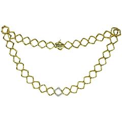 Tiffany & Co. Paloma Picasso Diamond Platinum Gold Necklace 12