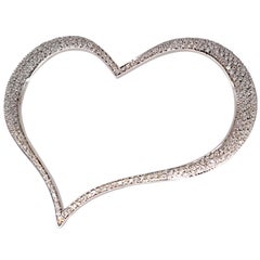 Piaget Diamond and White Gold Large Heart Pendant 8