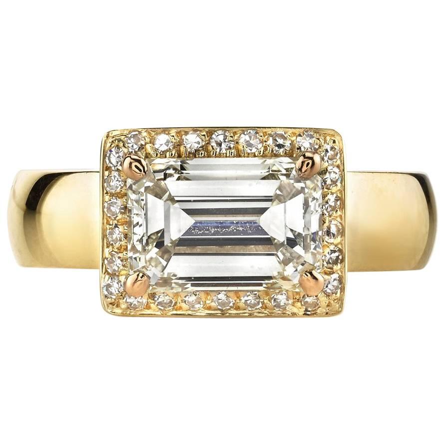 Emerald Cut Diamond Yellow Gold Ring