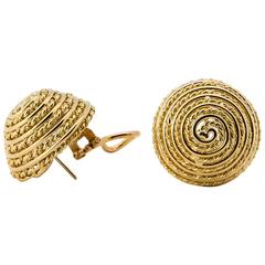 Tiffany & Co. Gold Dome Earrings 12