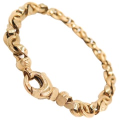 Satin and Polished Gold Bracelet