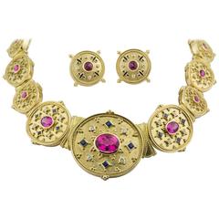 Theo Fennell Diamond Sapphire and Tourmaline Jewellery Suite 12