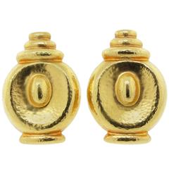 Neoclassical Design Lalaounis of Greece Urn Earrings