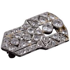 Diamond Art Deco Gold Pin 7