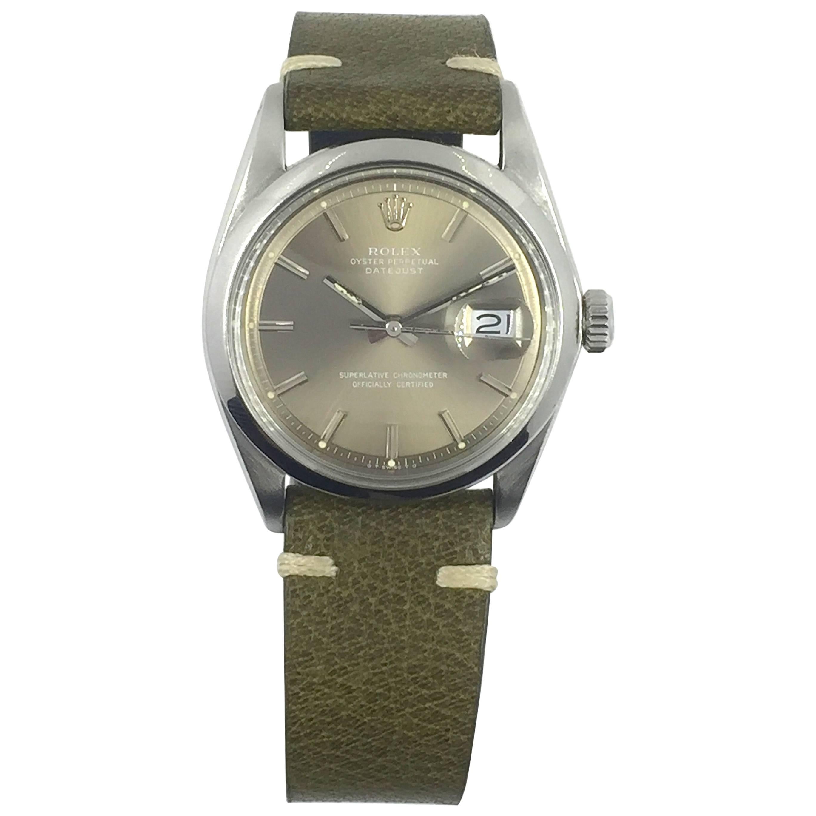 Rolex Stainless Steel Oyster Perpetual Datejust Wristwatch, circa 1960s