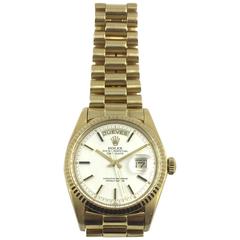 Rolex Yellow Gold Oyster Perpetual Day-Date Presidential Automatic Wristwatch