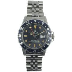Rolex Stainless Steel Oyster Perpetual GMT Master Wristwatch, 1970s