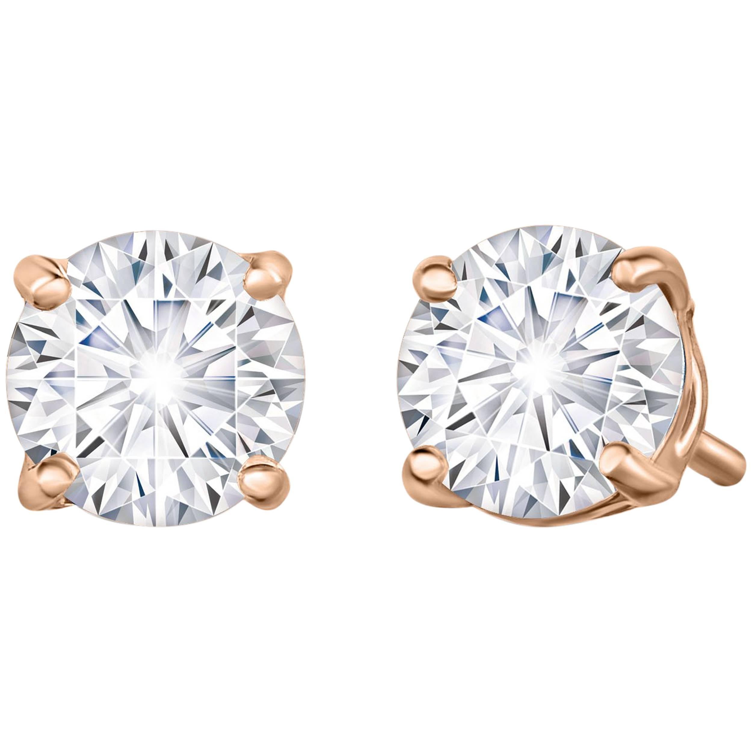 Marisa Perry 80 Point Forevermark Diamond Studs in Rose Gold