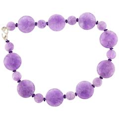 Multiple Sizes of Amethysts Necklace