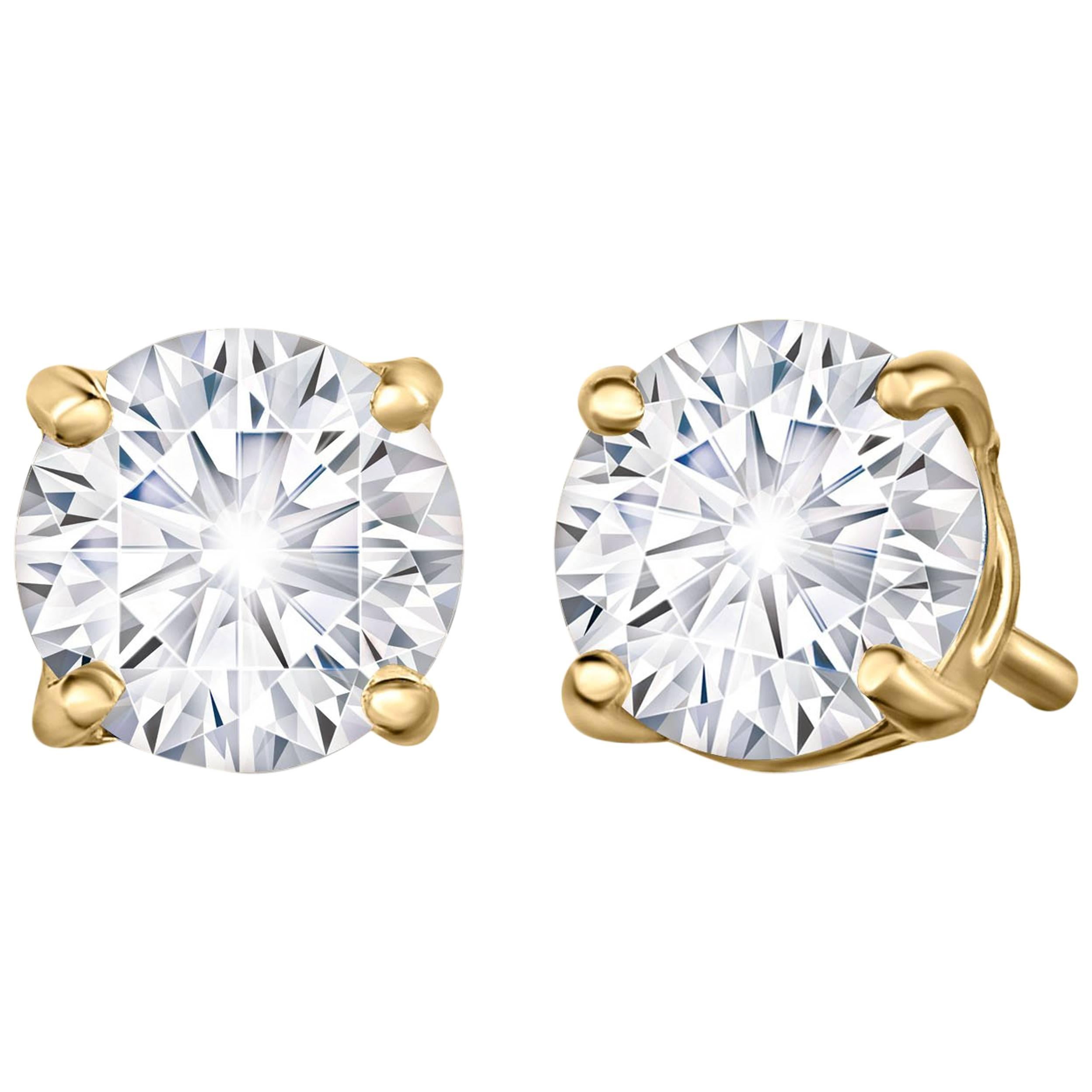 Marisa Perry 70 Point Forevermark Diamond Studs in Yellow Gold