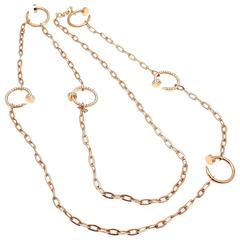 Cartier Juste un Clou Nails Diamond Rose Gold Necklace