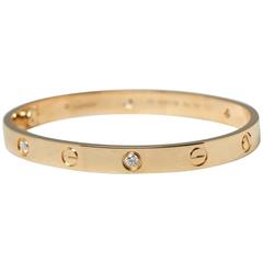Cartier Four-Diamond Yellow Gold Love Bangle