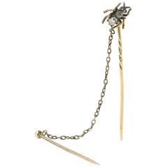 Antique Victorian Insect Double Stick Pin