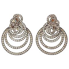 De Grisogono 22.00 Carat Diamond Rose Gold Gypsy Earrings