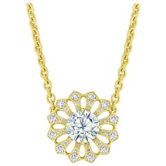 Bez Ambar GIA Certified Diamond Sunflower Necklace