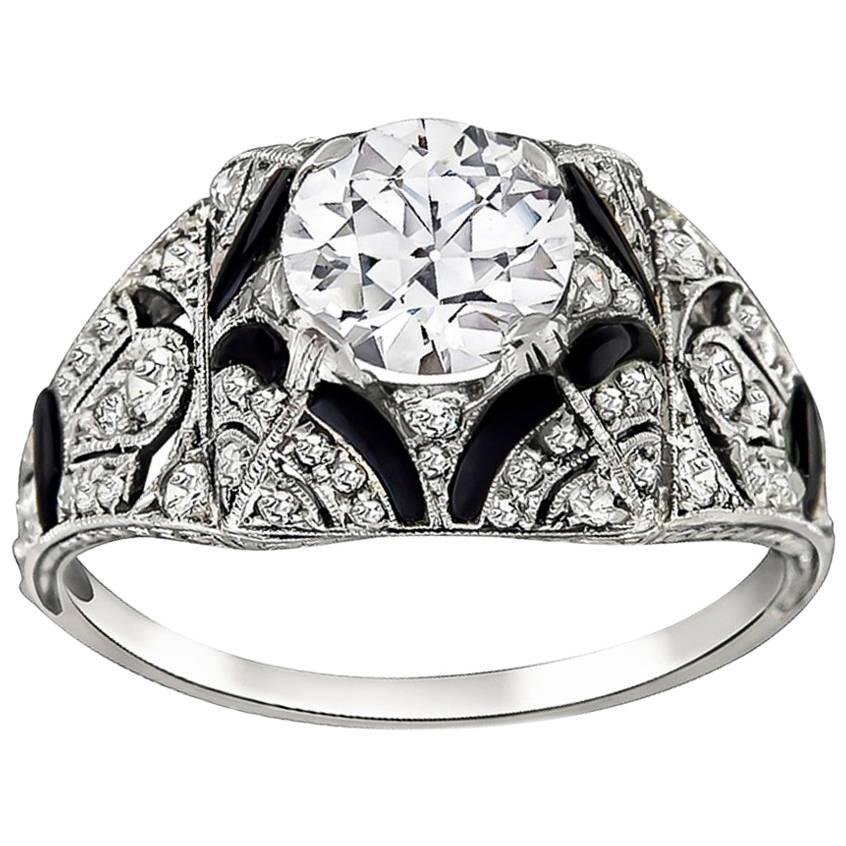 0.99 Carat GIA Certified Diamond Platinum Engagement Ring