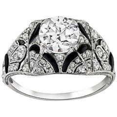0.99 Carat GIA Certified Diamond Platinum Engagement Ring 8