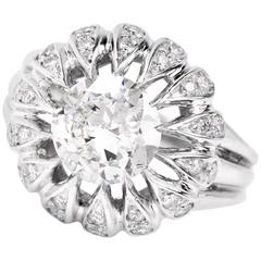 2.24 Carat Diamond Platinum Engagement Ring