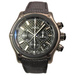 Ebel Titanium Chronograph Strap Deployant Buckle Automatic Wristwatch